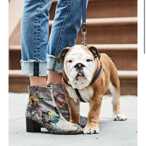 Rag &amp; Bone Drea Velvet Printed floral Leather Boots size 40