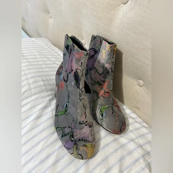 Rag &amp; Bone Drea Velvet Printed floral Leather Boots size 40