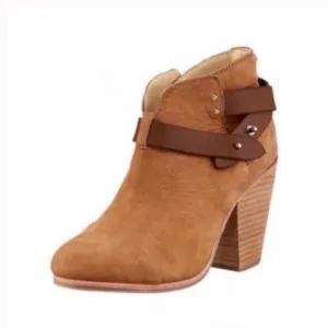 Rag &amp; Bone Harrow suede leather ankle boots in caramel color 8.5