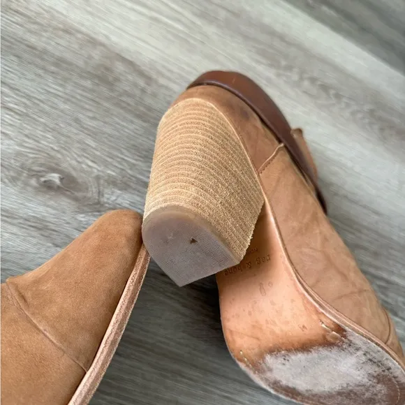 Rag &amp; Bone Harrow suede leather ankle boots in caramel color 8.5