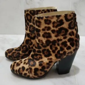 Rag &amp; Bone Leopard Calf Hair Newbury Booties 39.5