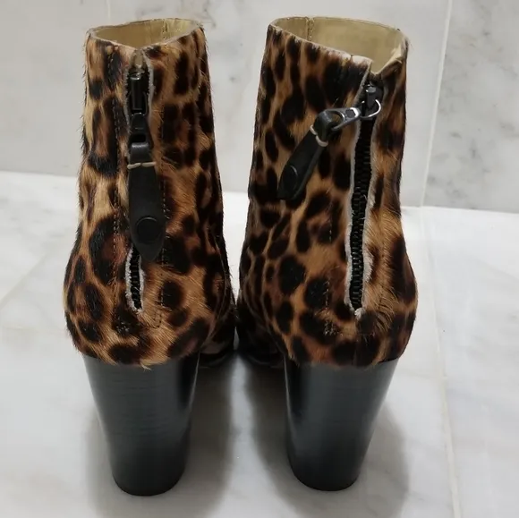 Rag &amp; Bone Leopard Calf Hair Newbury Booties 39.5