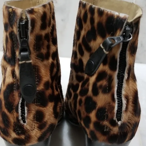 Rag &amp; Bone Leopard Calf Hair Newbury Booties 39.5