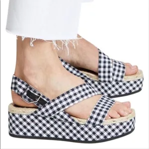 Rag &amp; bone Megan Wedge Sandals, 8.5; new