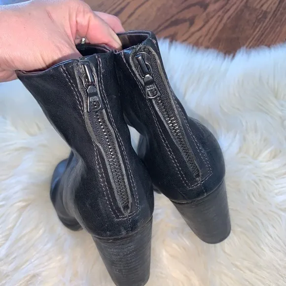 Rag &amp;‎ Bone Newberry black leather booties size 37