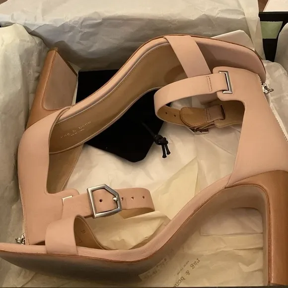 Rag &amp; Bone nude Ellis sandals size 39 US 9‎