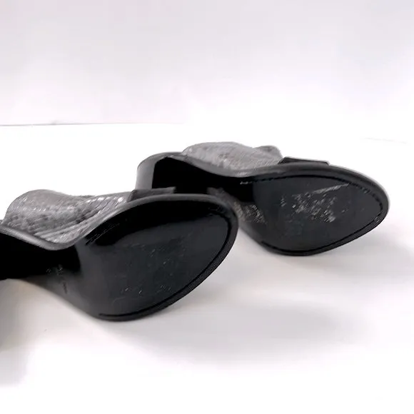 Rag &amp; Bone 'Tristan' Snake Print Suede Leather Mule Sandals, size 7