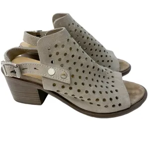Rag &amp; Bone Wyatt Mid Heel City Sandals Taupe Suede Slingback Bootie Size 5