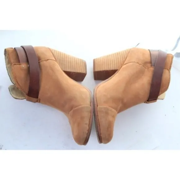 rag and bone harrow booties leather tan womens shoes ankle boots 37.5 us 7.5