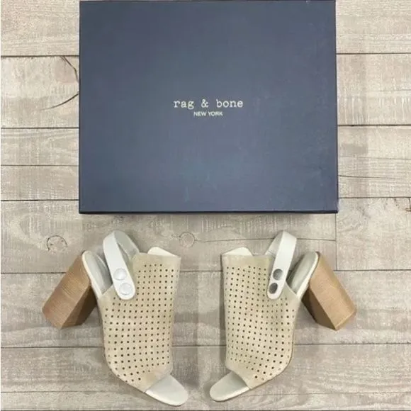 Rag &amp; Bone Leigh Stucco Suede Sandals