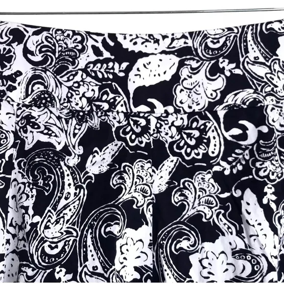 Ralph Lauren Chaps A-line Flounce Cotton Patterned Skirt NWT sz 16
