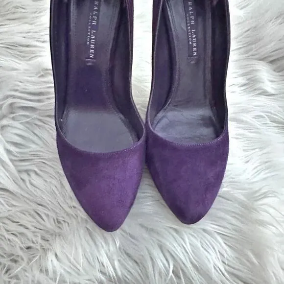 RALPH LAUREN COLLECTION | Purple Label Suede Pumps Heels Shoes Italy | Size 6.5