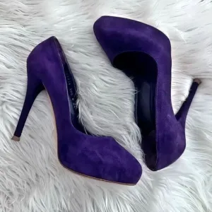 RALPH LAUREN COLLECTION | Purple Label Suede Pumps Heels Shoes Italy | Size 6.5