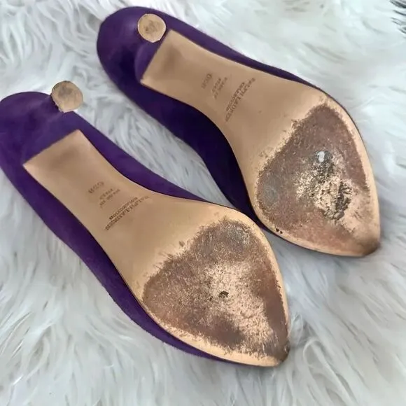 RALPH LAUREN COLLECTION | Purple Label Suede Pumps Heels Shoes Italy | Size 6.5