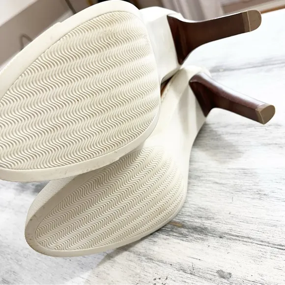 Ralph Lauren Cream canvas High Heel Ankle Booties sneakers size 40
