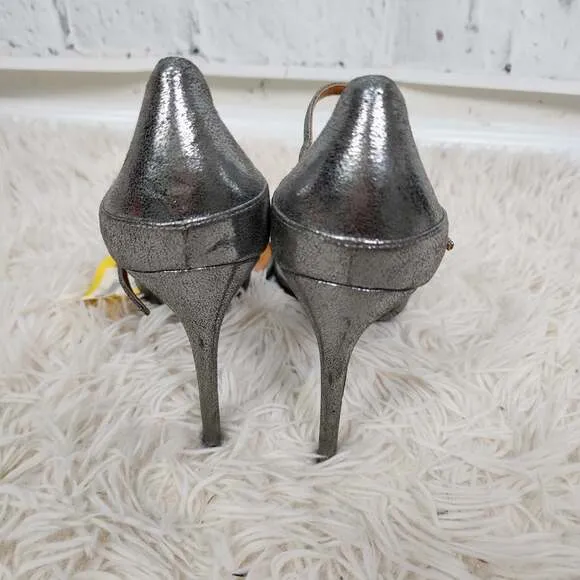 Ralph Lauren purple label 4&quot; Heels Sz 9 pewter shoes