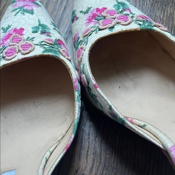 RARE DESIGN AND SIZE Manolo Blahnik Floral Women's heels - Pink and Cream