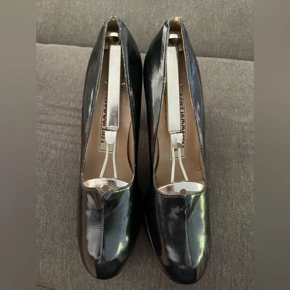 RARE!! TONY IAMMATTEO FOR CHRISTINA BLACK HEELS!! Vintage heels with dust bags!