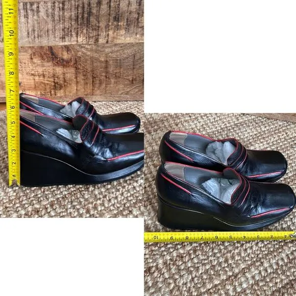Rare Y2k Stephane Kelian Wedge Square Toe Shoes, Size 7