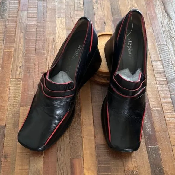 Rare Y2k Stephane Kelian Wedge Square Toe Shoes, Size 7