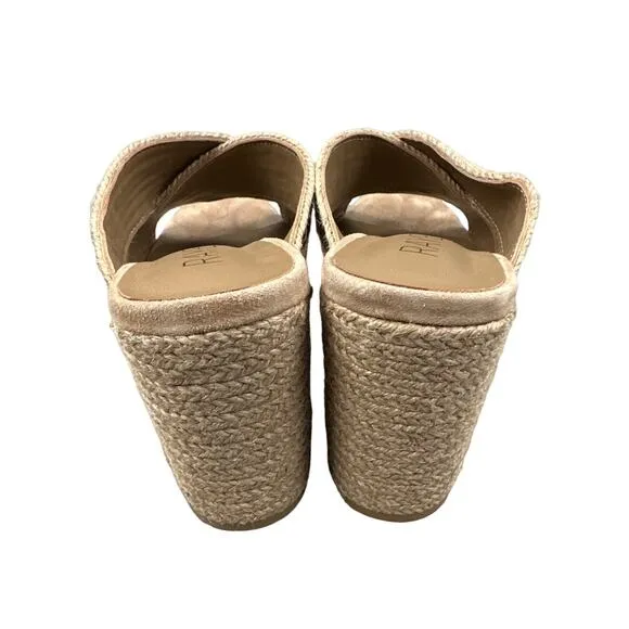 Raye - Nix Heel Braided Sandals in Natural Beige