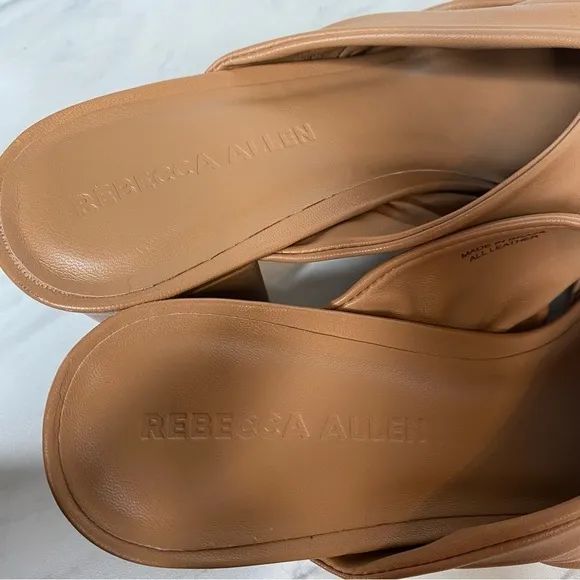 Rebecca Allen Twist Brown Leather Sandal 9