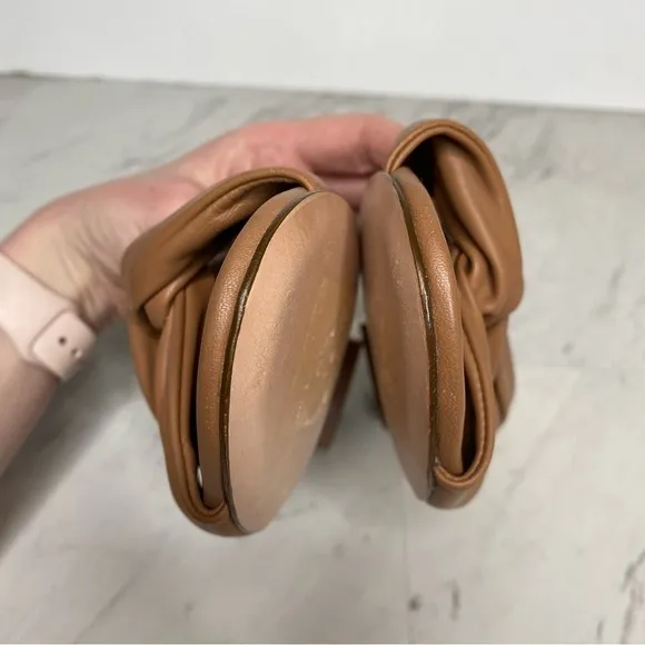Rebecca Allen Twist Brown Leather Sandal 9
