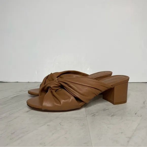 Rebecca Allen Twist Brown Leather Sandal 9