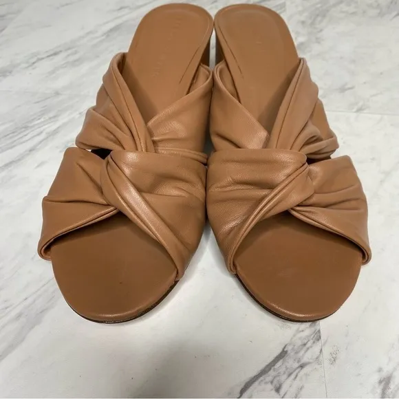 Rebecca Allen Twist Brown Leather Sandal 9