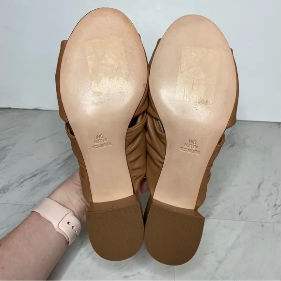 Rebecca Allen Twist Brown Leather Sandal 9