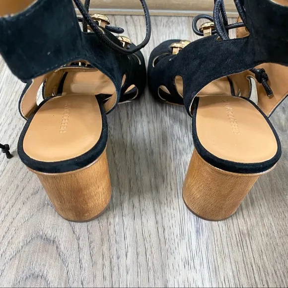 Rebecca Minkoff Embellished Suede Lace-up Sandals