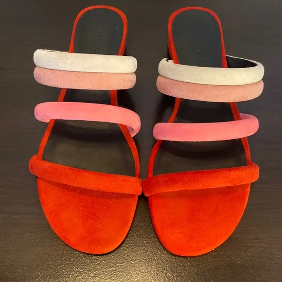 Rebecca Minkoff Kade Red Suede Strapped Sandals Size 6