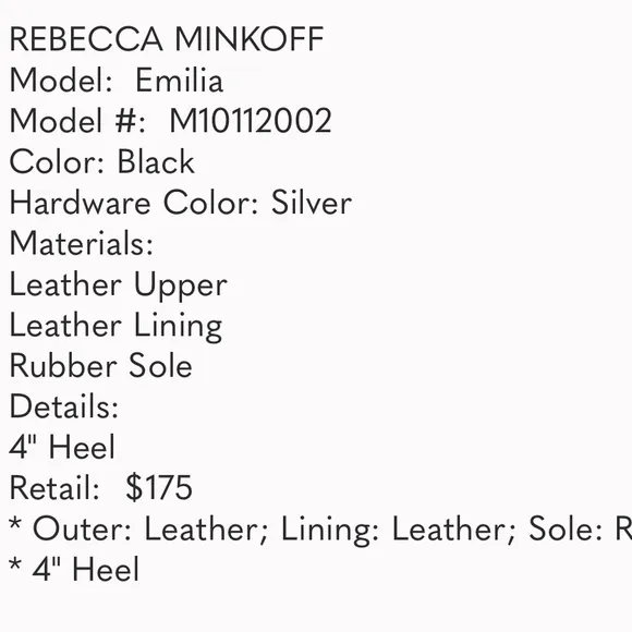 Rebecca Minkoff Women's Emilia Leather Wedge Sandals US 8.5 Black White
