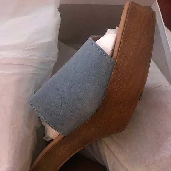 Rebels Orlanda Blue Suede Leather Platform shoes
