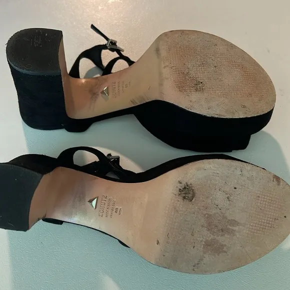 Reduced! Schultz Thalyta Black Suede Platform Sandals PRICE FIRM