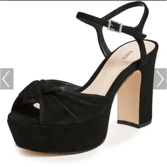 Reduced! Schultz Thalyta Black Suede Platform Sandals PRICE FIRM