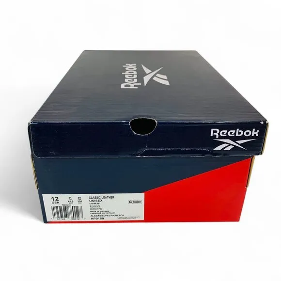 Reebok Classic Leather Alabaster Black Men's Shoes Casual Sneakers HP9159