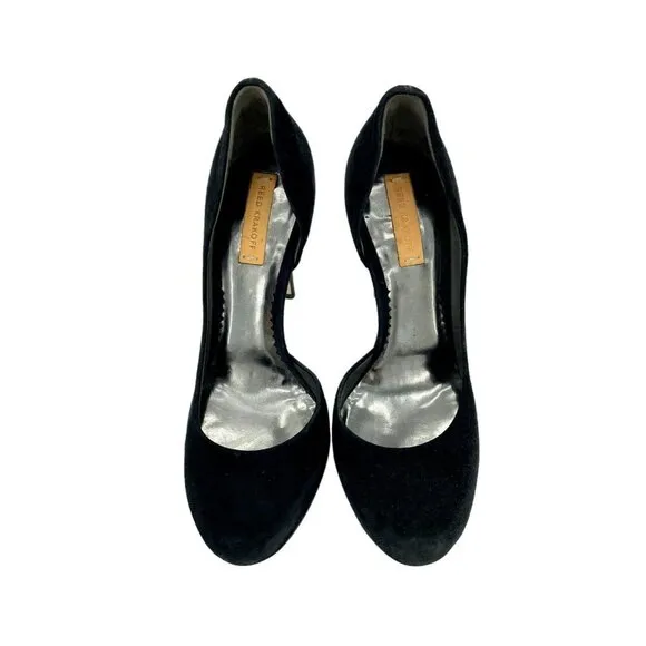 Reed Krakoff Pumps Black Suede Leather Platform Pumps Heels Shoes 35.5 New
