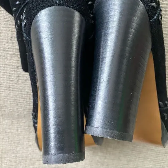 Report Liola Black Suede Over the Knee Boots