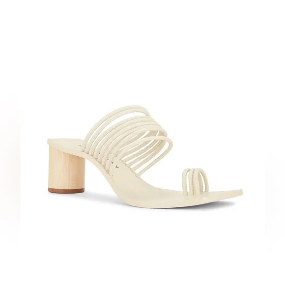 Revolve A’mmonde Atelier Ivory Alessandra Block Heel Sandal Women’s size 8