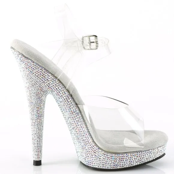 Rhinestone Platform Gel Insole High Heel Shoes