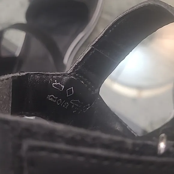 RIEKER WOMEN'S BLACK LEATHER CHUNKY SUMMER SANDALS SIZE 40 NEW