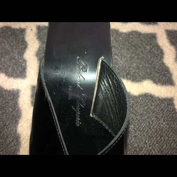 robert clergerie platform wedge sandals slides 6.5