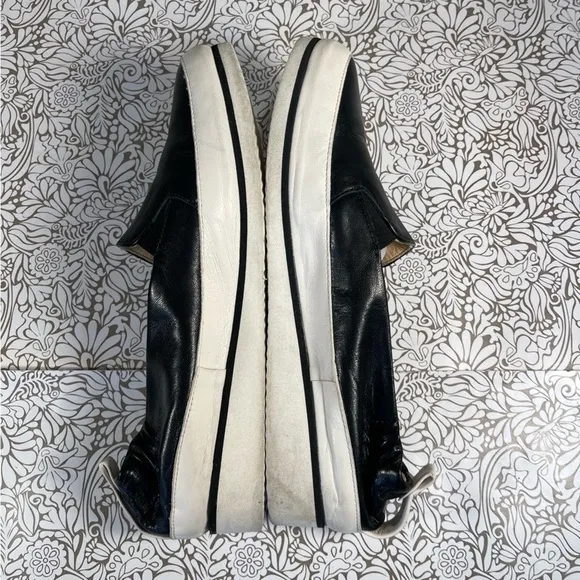Ron White Nell Leather Wedge Platform Slip Ons