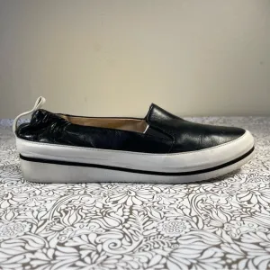 Ron White Nell Leather Wedge Platform Slip Ons