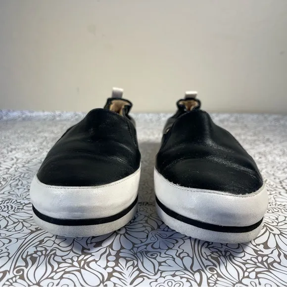 Ron White Nell Leather Wedge Platform Slip Ons