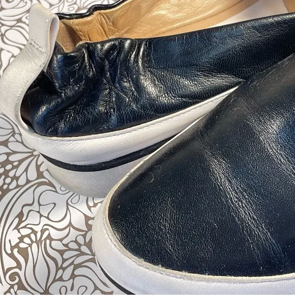 Ron White Nell Leather Wedge Platform Slip Ons