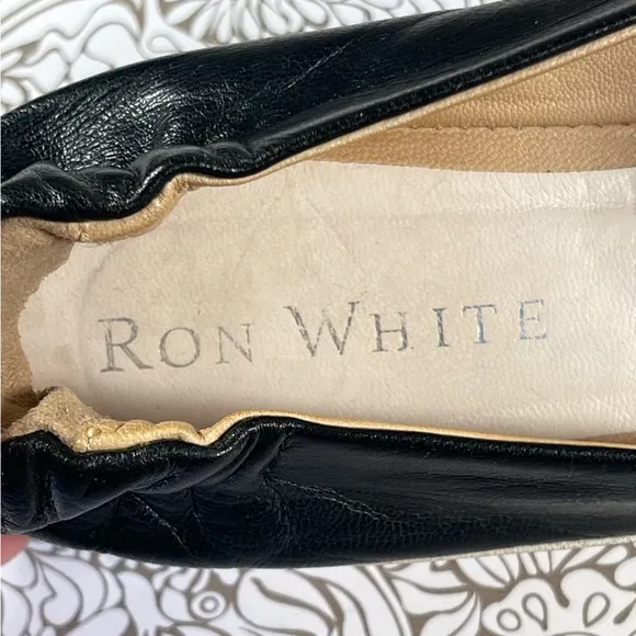Ron White Nell Leather Wedge Platform Slip Ons