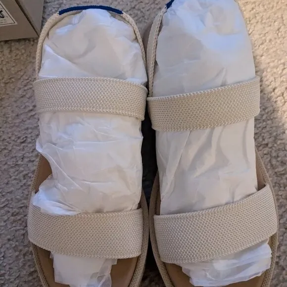 Rothy's Lightweight Wedge Sandal in Salt, Never worn, New in Box, Size 7.5