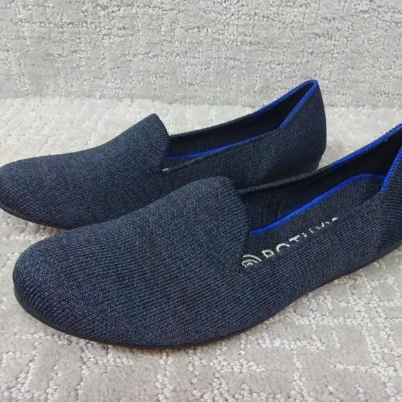 Rothys The Loafers Women's Size 7 US Blue Navy Heather Round Toe Slip on Shoes